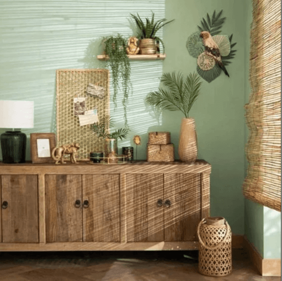 Ambiance Bali pour ce meuble rustique et ethnique